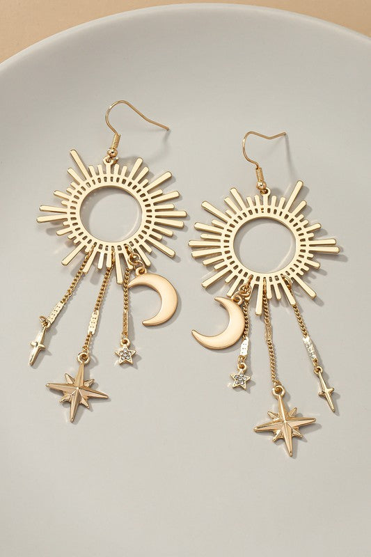 Starburst Sun & Moon Earring