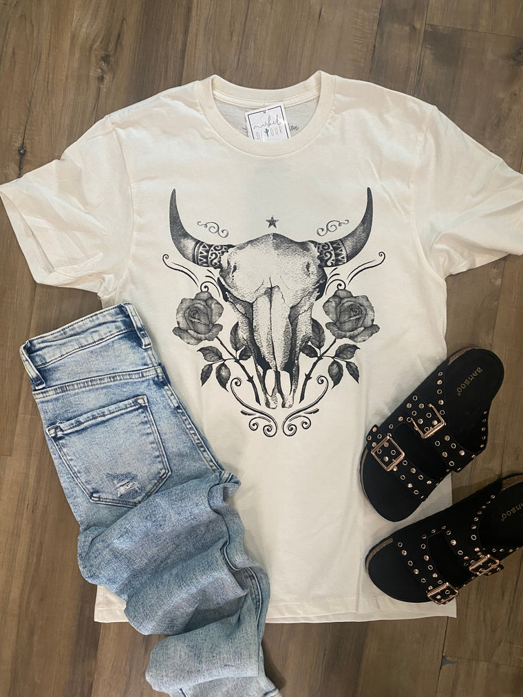 Floral Skull Tee